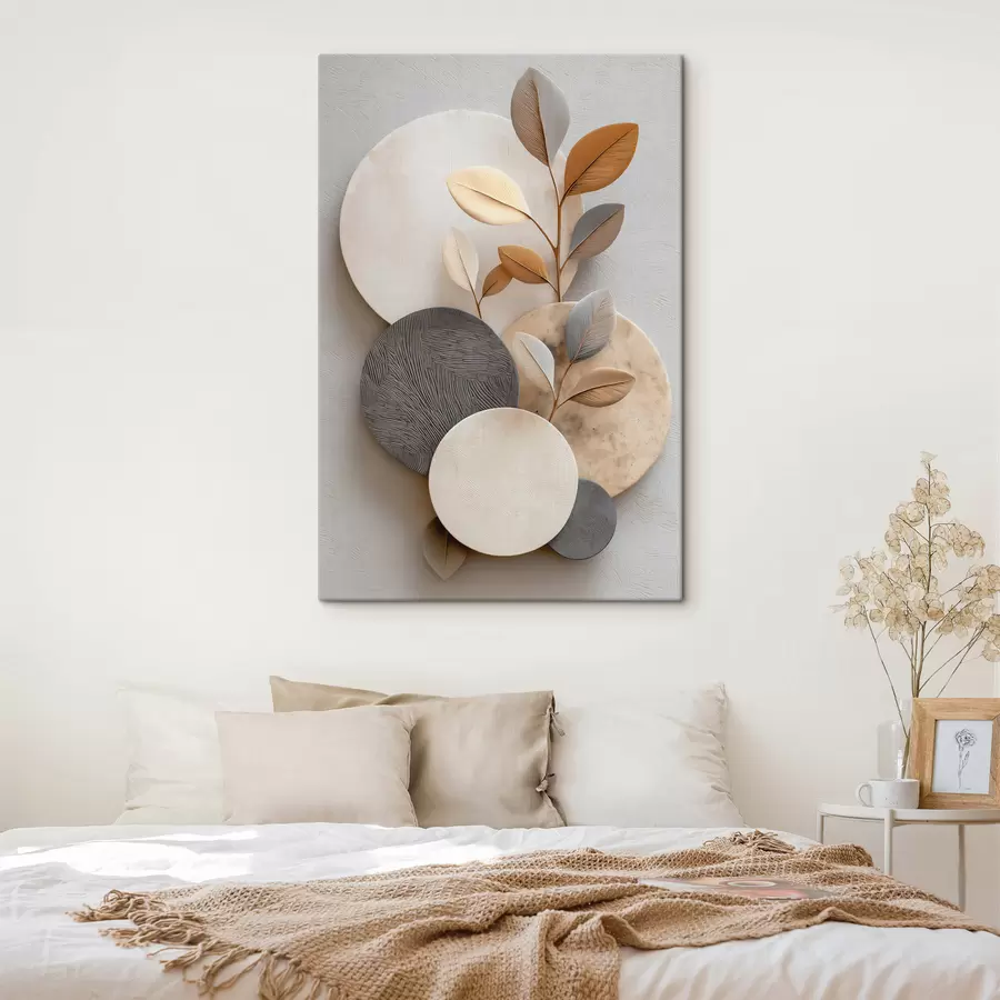 Paveikslėlis Apskritimai ir lapų šakos s48223