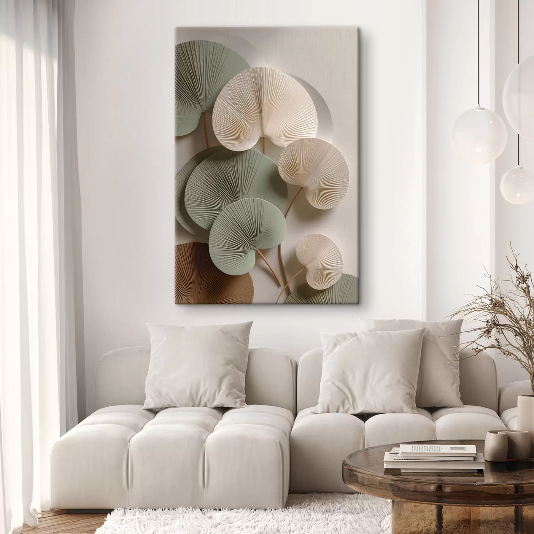 Paveikslėlis Abstraktaus kompozicija su lapais s48225