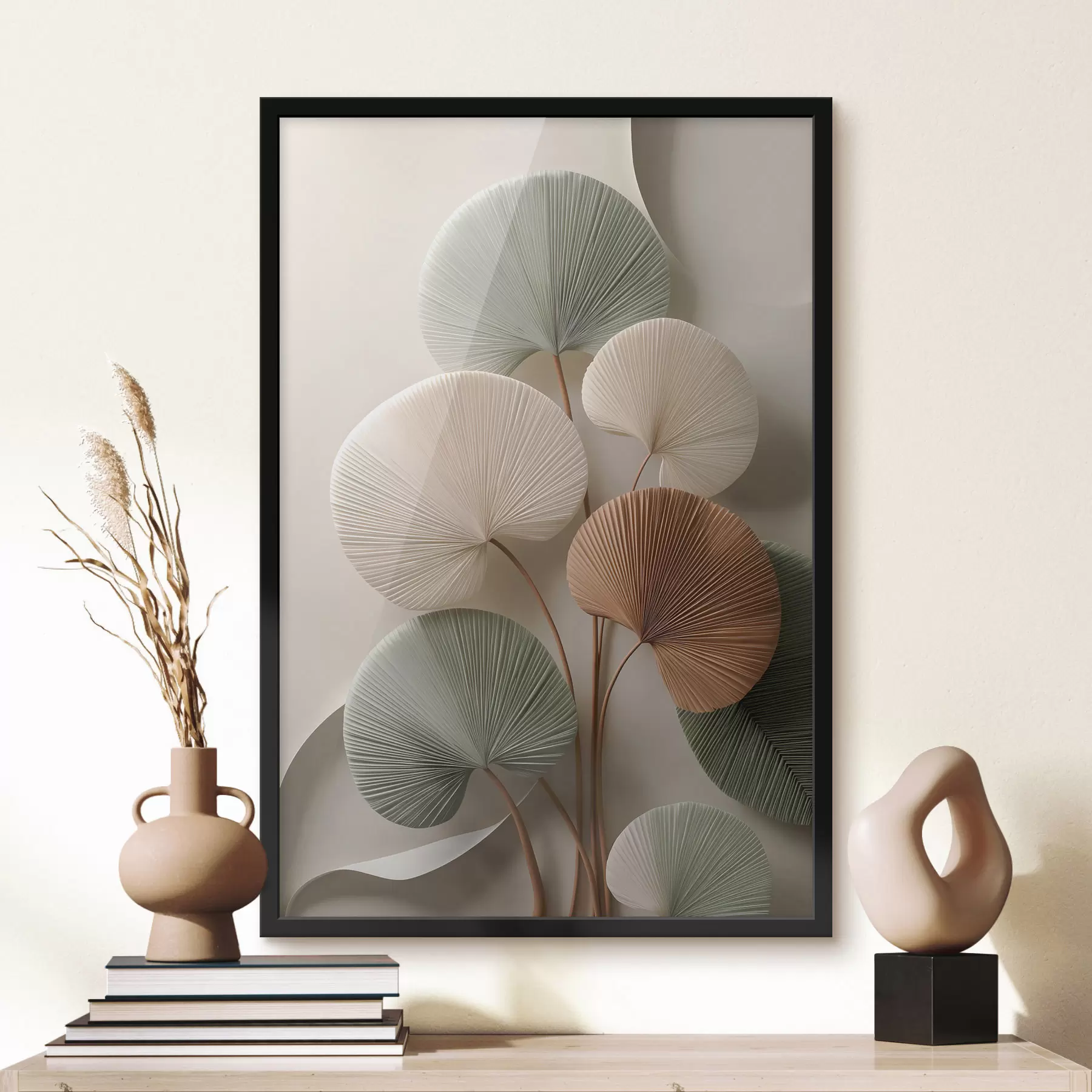 Fototapetai Abstraktaus kompozicija su lapais f48224