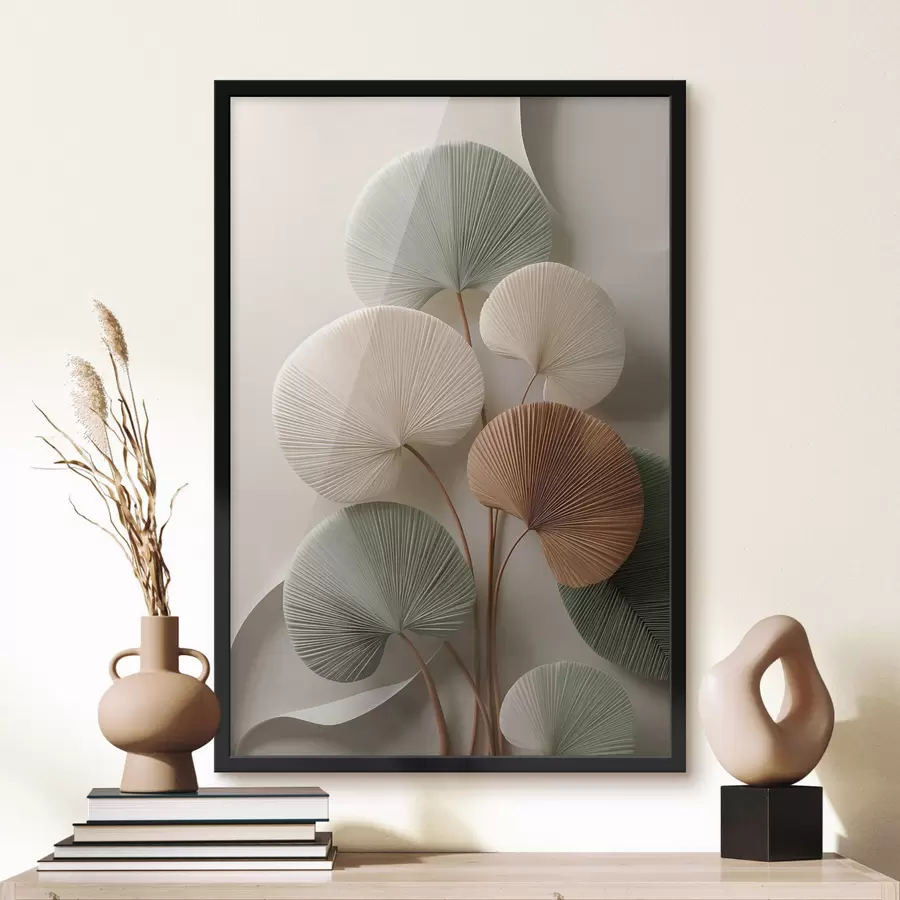 Fototapetai Abstraktaus kompozicija su lapais f48224