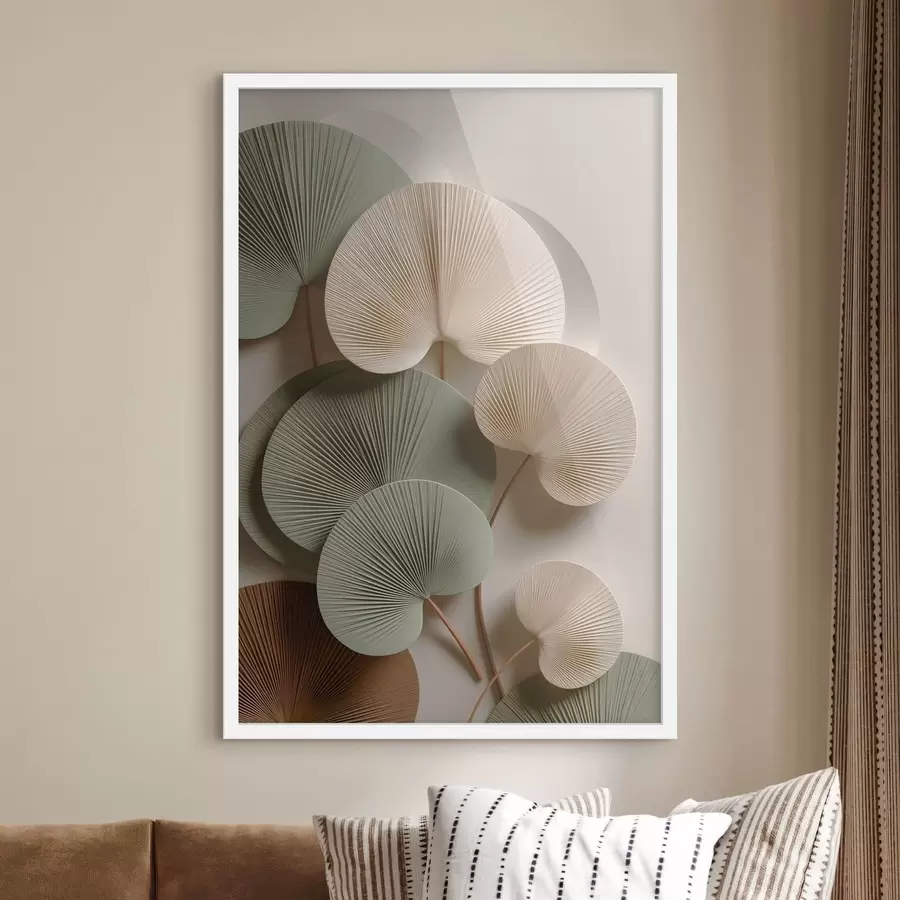 Fototapetai Abstraktaus kompozicija su lapais f48225