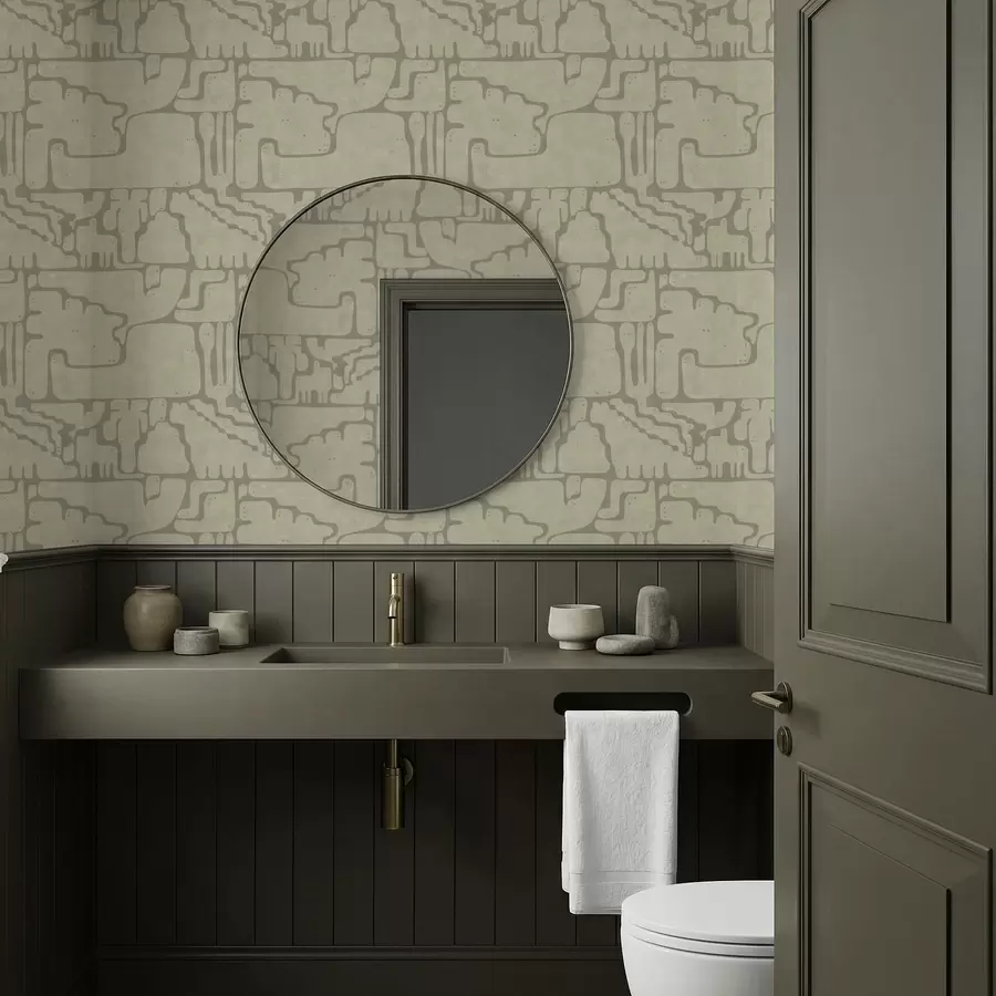 Fototapetai Šviesus abstraktus raštas su švelniomis formomis a01122v2