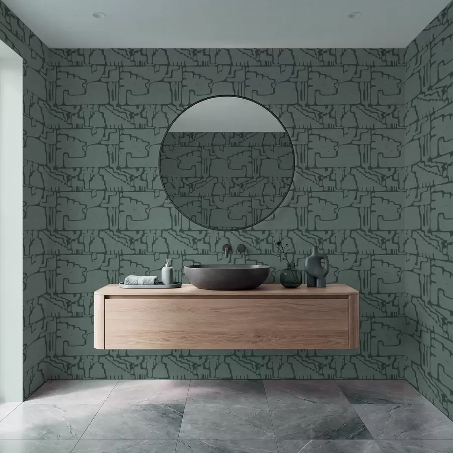 Fototapetai Abstraktus raštas žalios spalvos atspalviais a01122v3