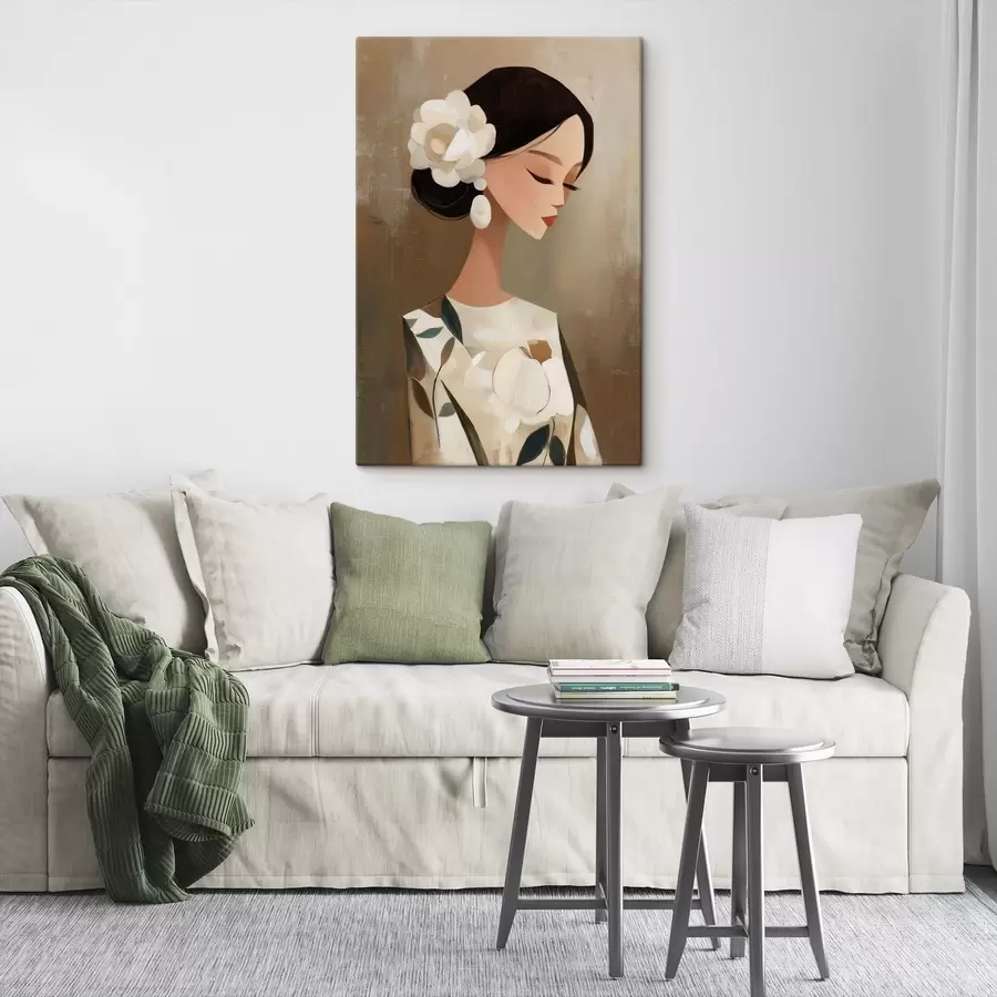 Paveikslėlis Mergina su gėlėmis plaukuose s48232