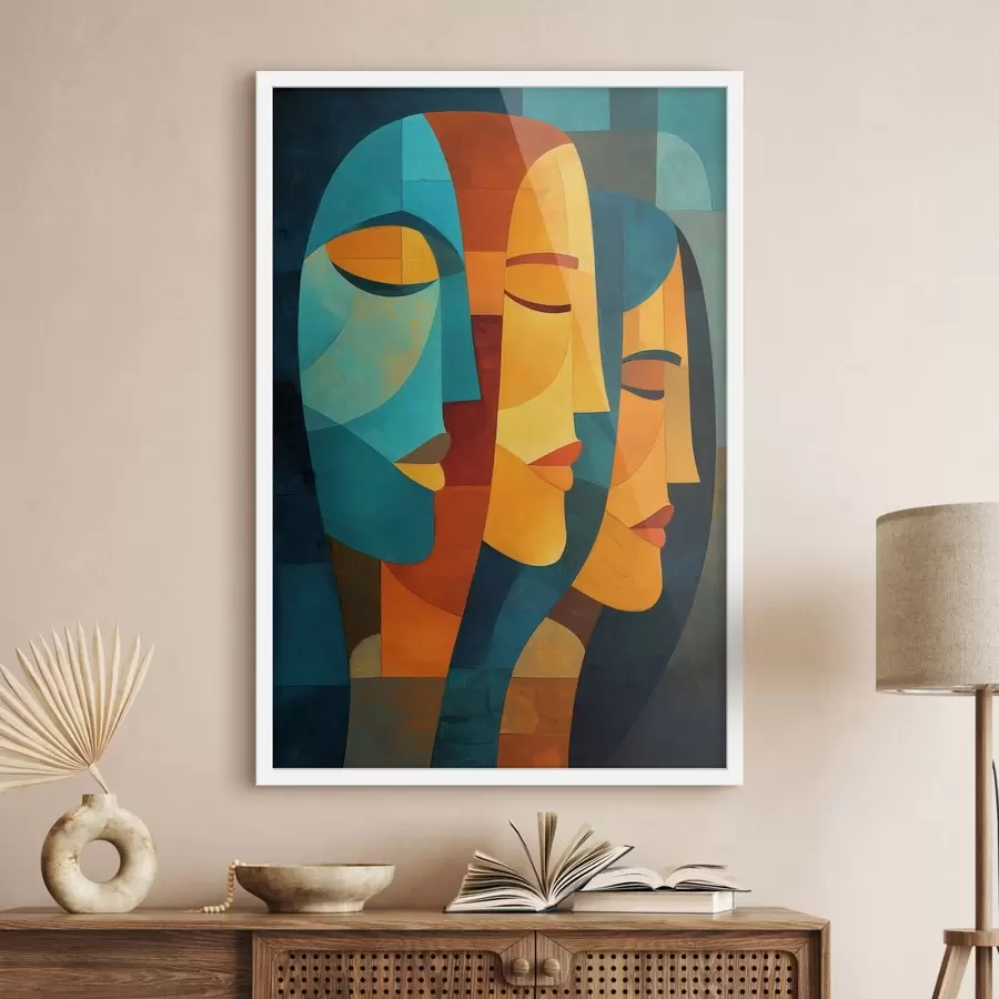 Fototapetai Geometriniai moteriški profiliai f48256