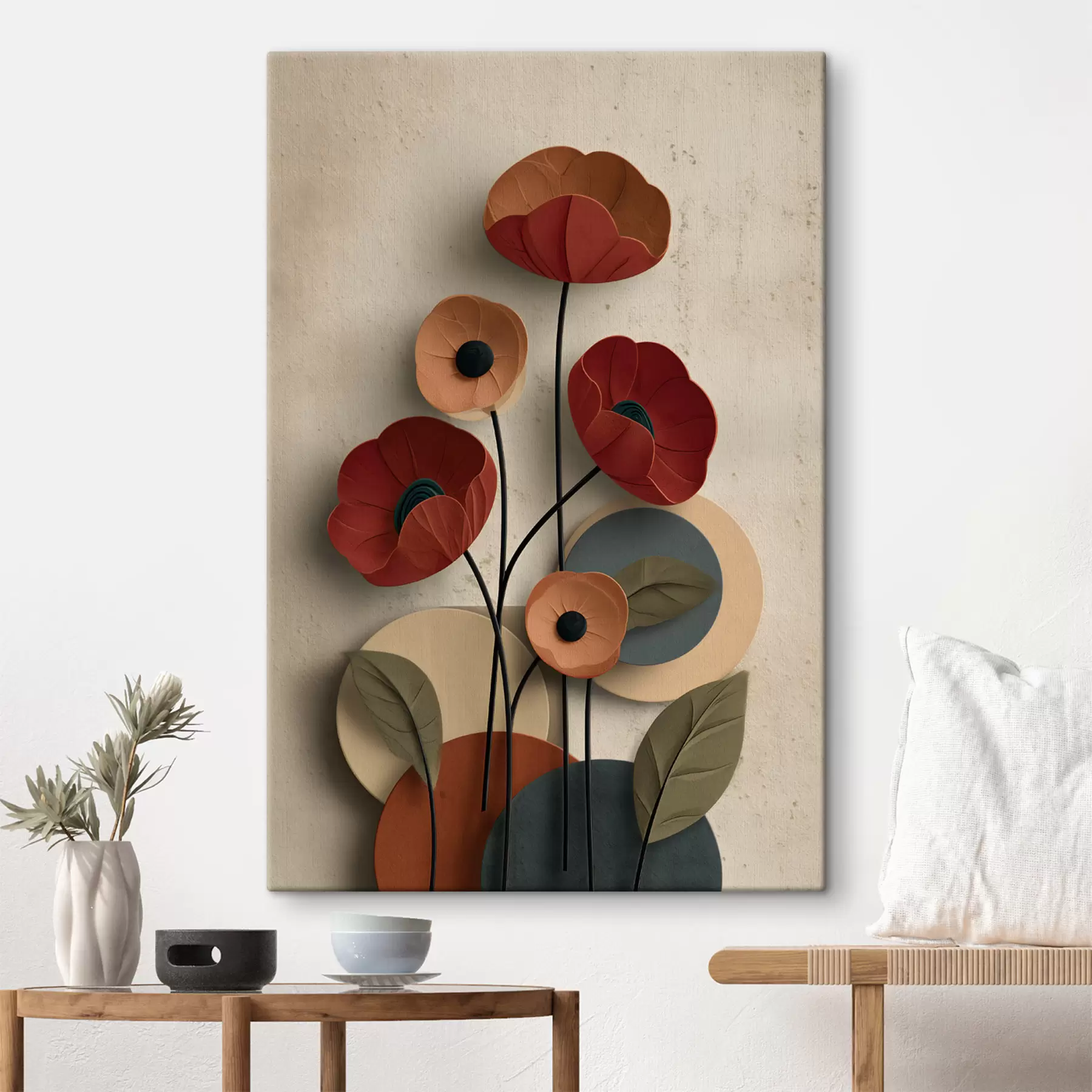 Paveikslėlis gėlės supaprastintu stiliumi su tūrio efektu s48294