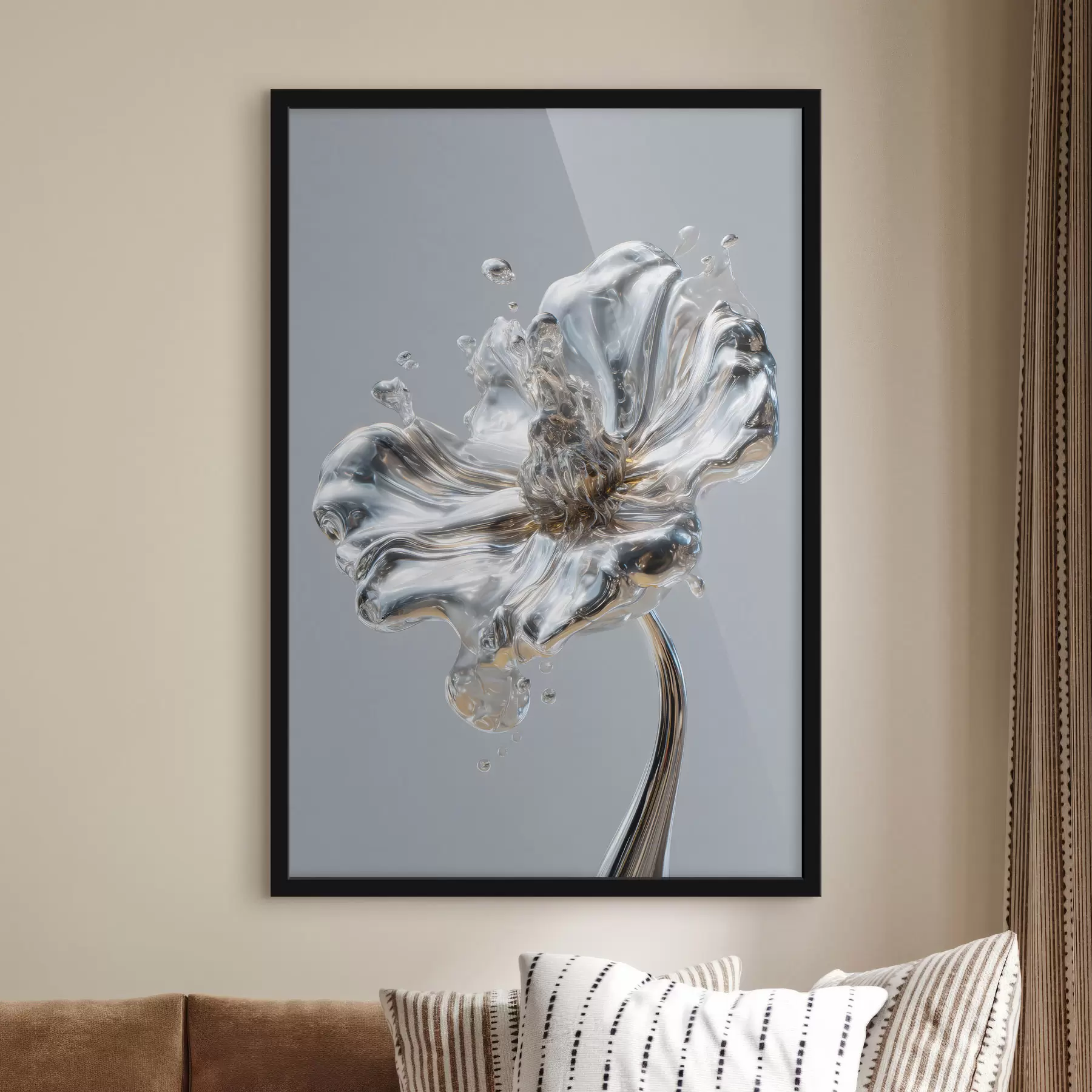 Fototapetai gėlė skystos tekstūros stiliumi f47956