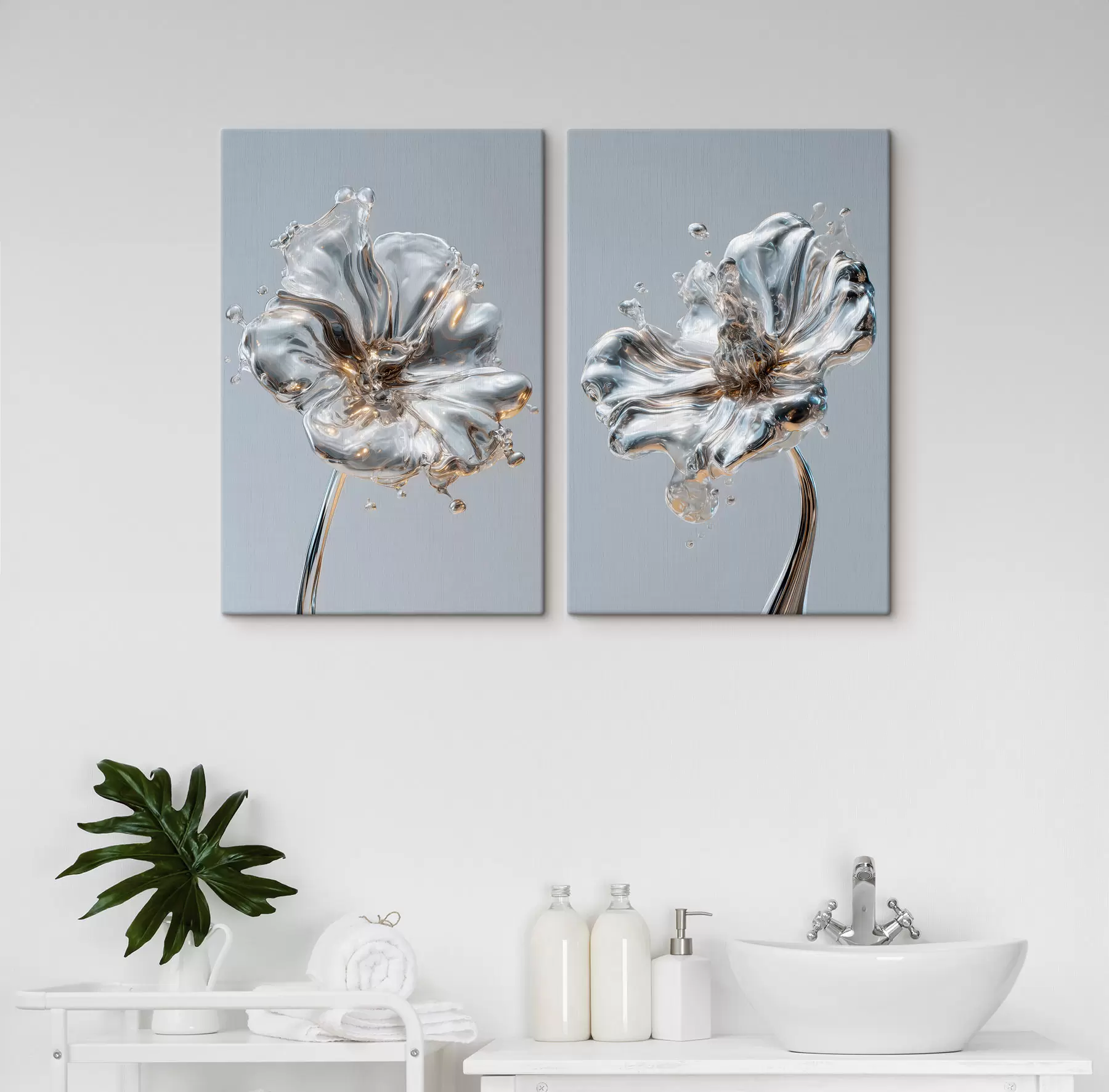 Paveikslėlis gėlės skystos tekstūros stiliumi m30172