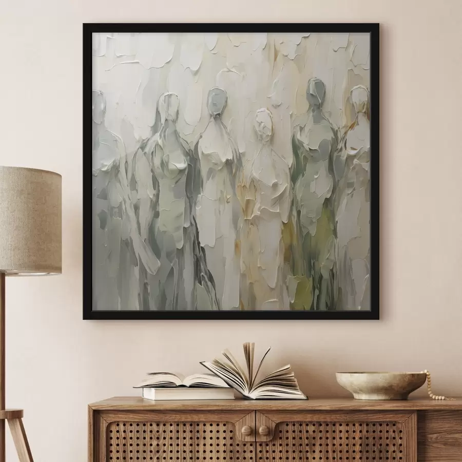 Fototapetai Abstrakčios siluetų tapybos imitacijos f48275