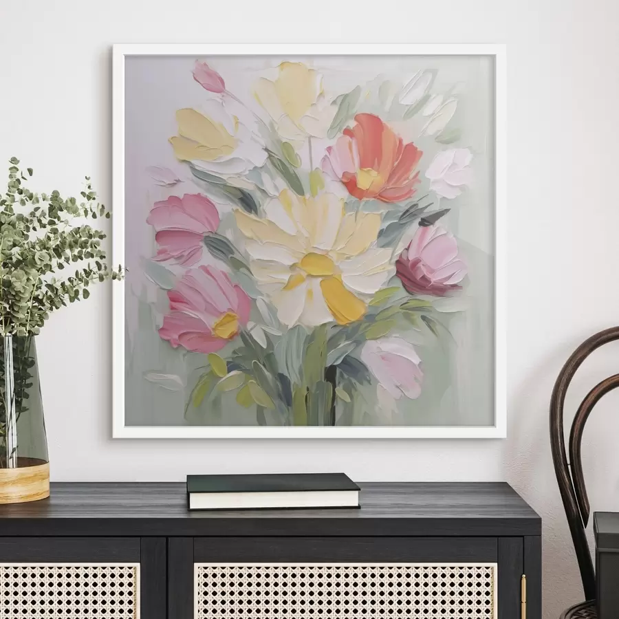 Fototapetai Gėlių puokštės imitacija tapyboje f48316