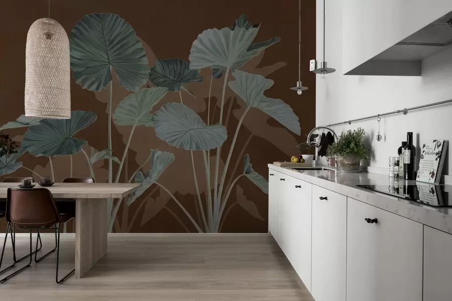 Fototapetai Dažytų lotosų sodas w05364v1