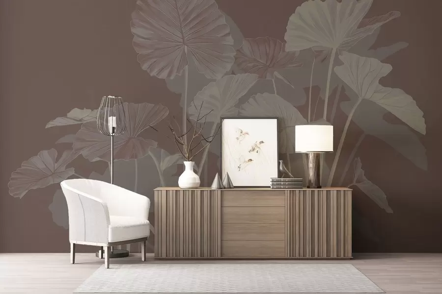 Fototapetai Dažytų lotosų sodas w05364v2