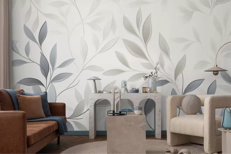 Fototapetai Tylus tarp lapų w05279