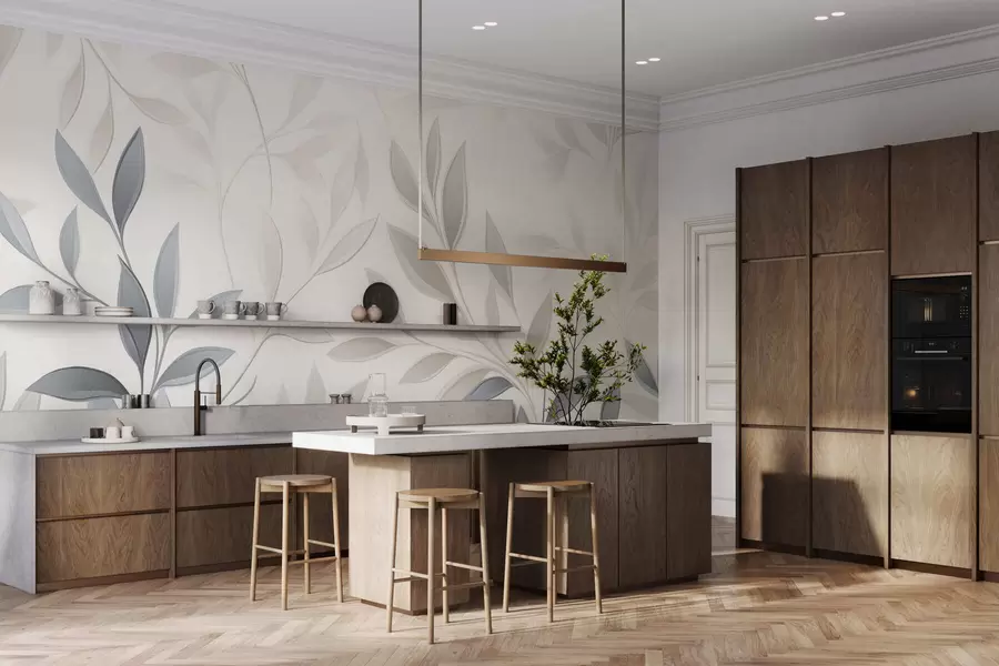 Fototapetai Tylus tarp lapų w05279