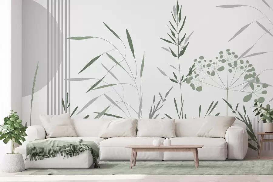 Fototapetai Abstrakčios augmenijos siluetai w05375