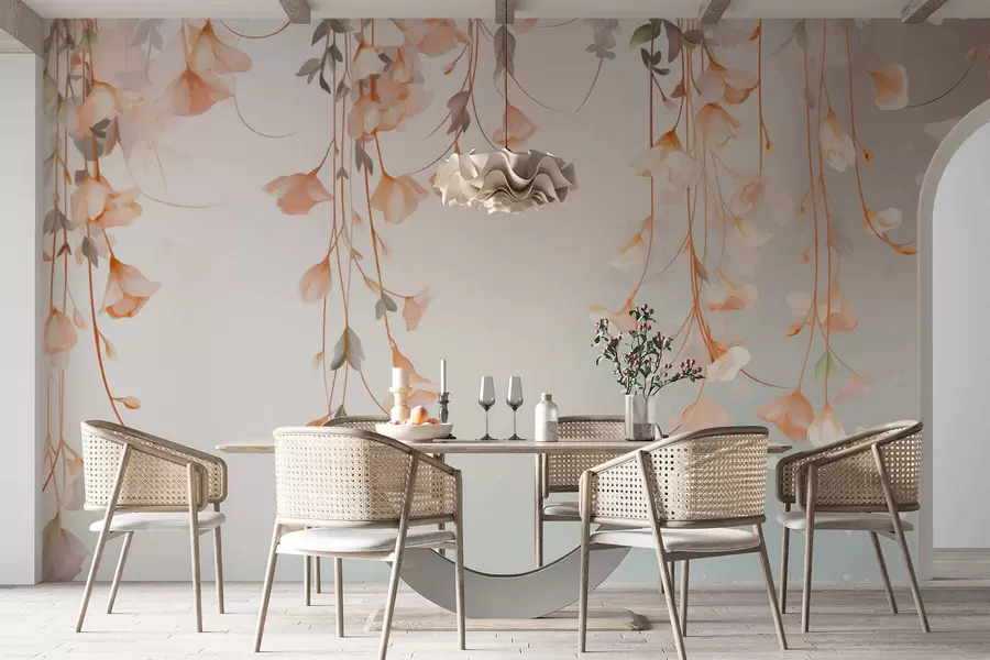 Fototapetai Kabantys gėlių šakos w05344