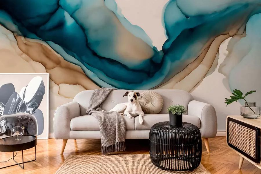 Fototapetai abstrakčioji tekstūra alkoholio rašalo stiliumi w05238