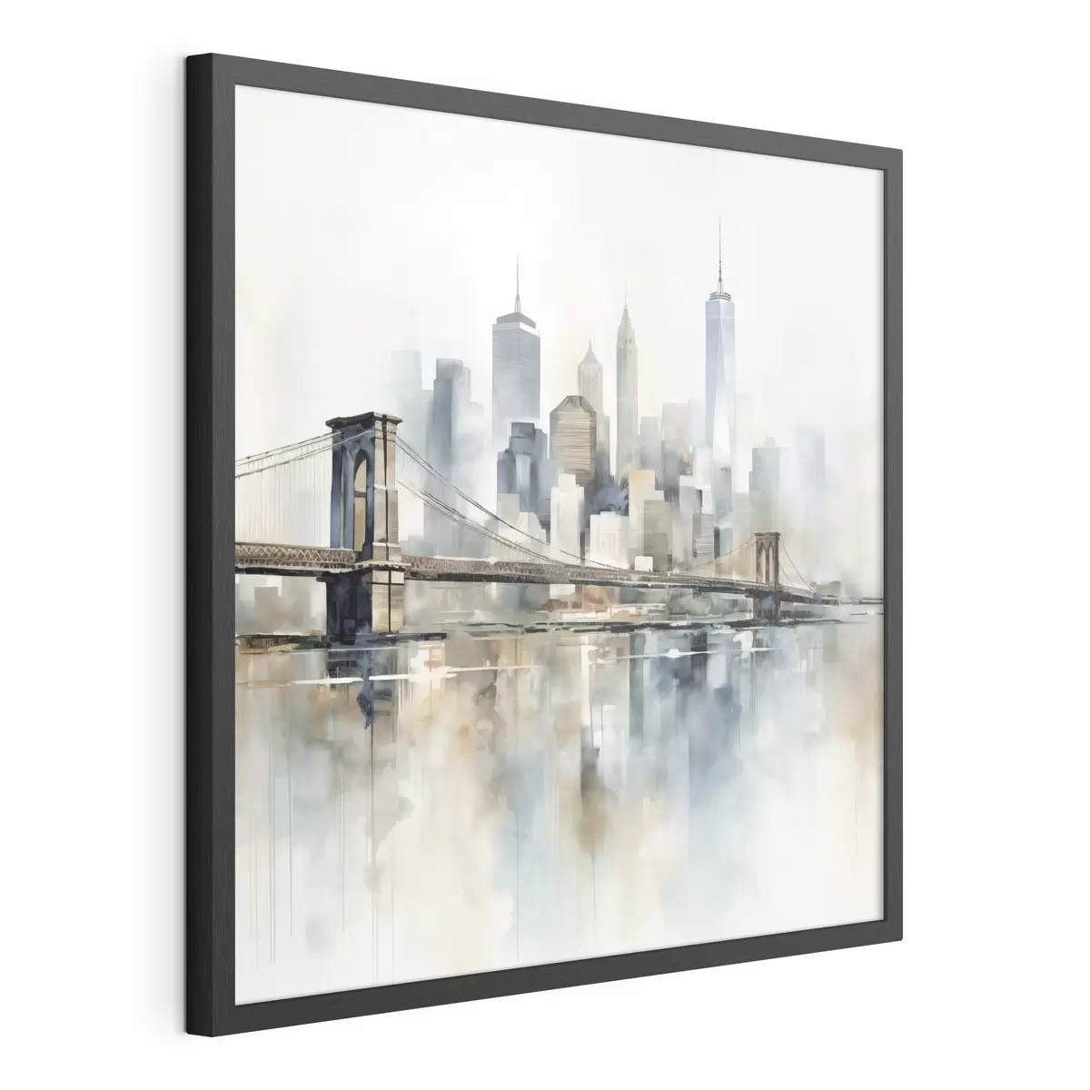 Plakatas Abstraktus miesto panoramos vaizdas, akvarelės stiliumi f48405