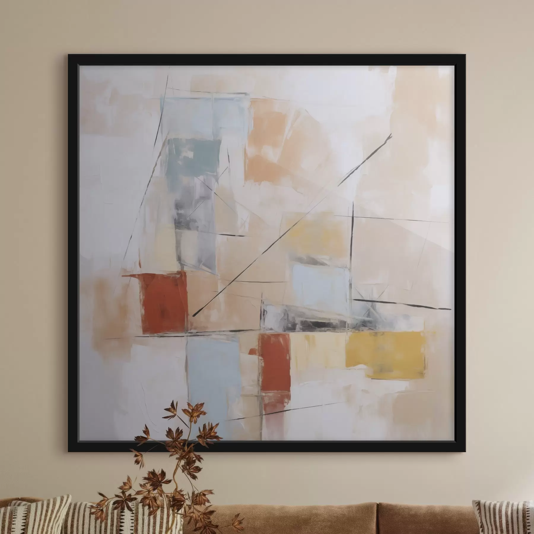 Fototapetai Chaotiškas abstraktus nusidėvėjusio paveikslo atkartojimas f48418