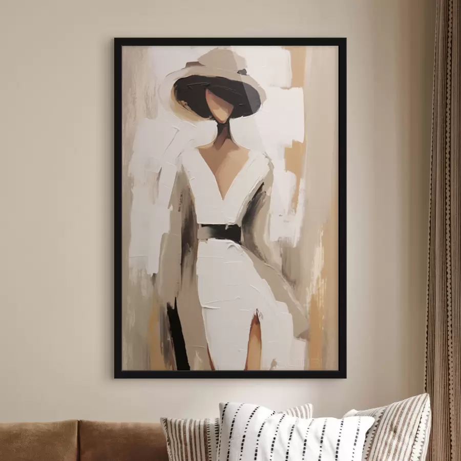 Fototapetai Moteris su skrybėle f48426