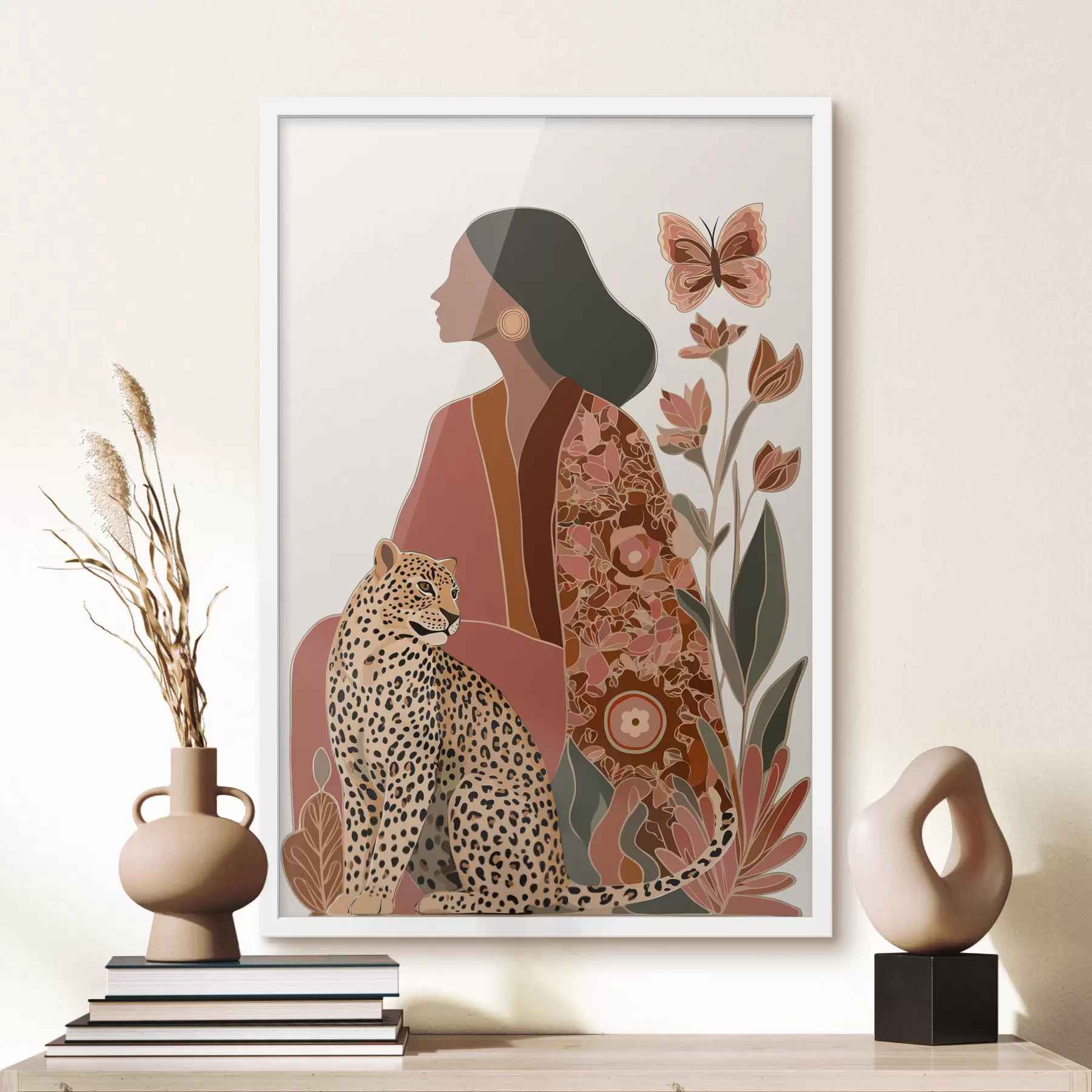 Fototapetai Moteris su lapais f48433