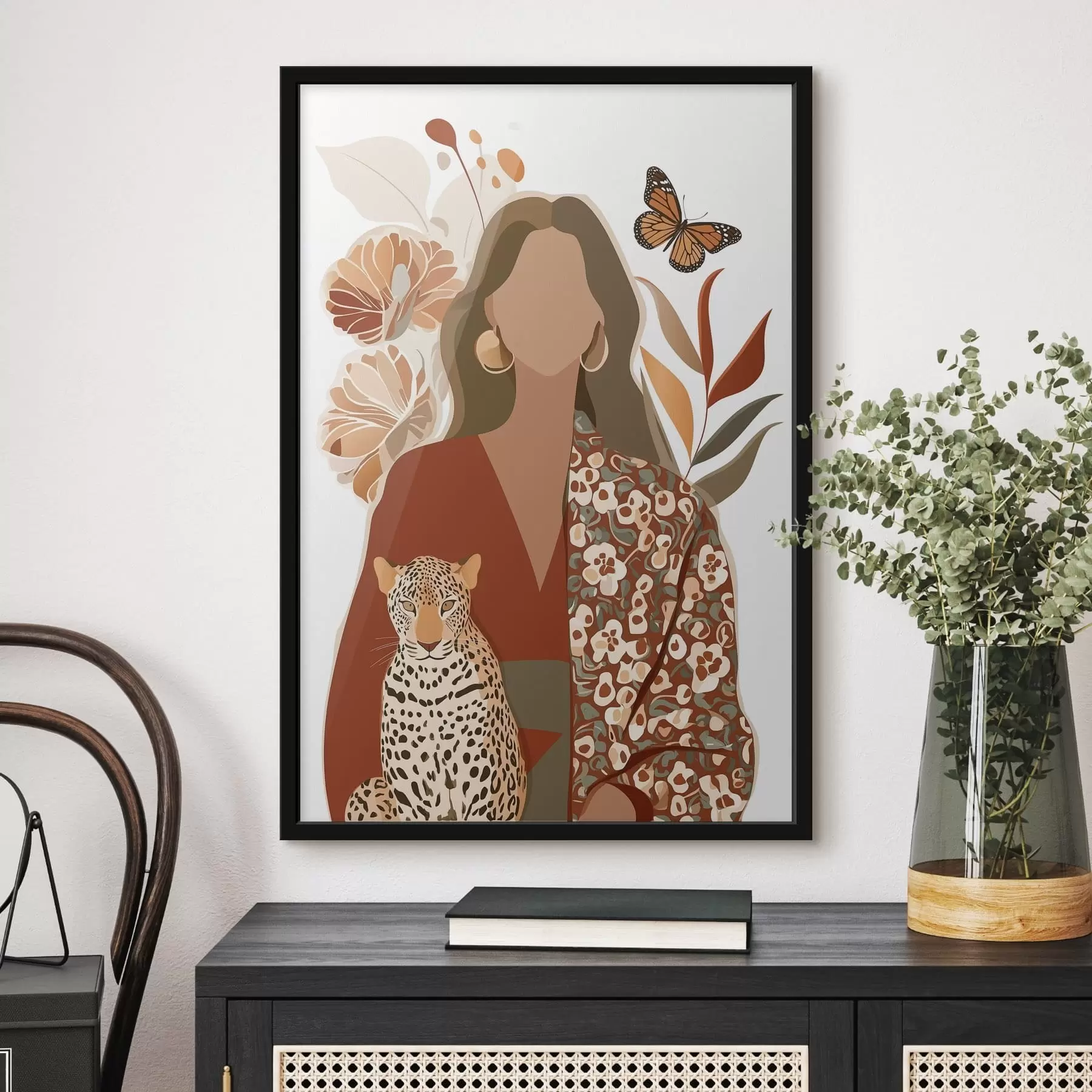 Fototapetai Moteris gėlių fone f48435