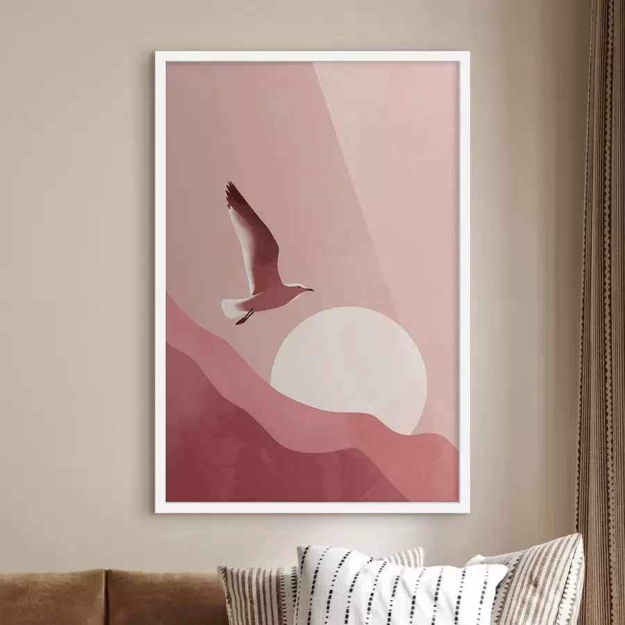 Fototapetai Paukštis saulėlydžio danguje f48453