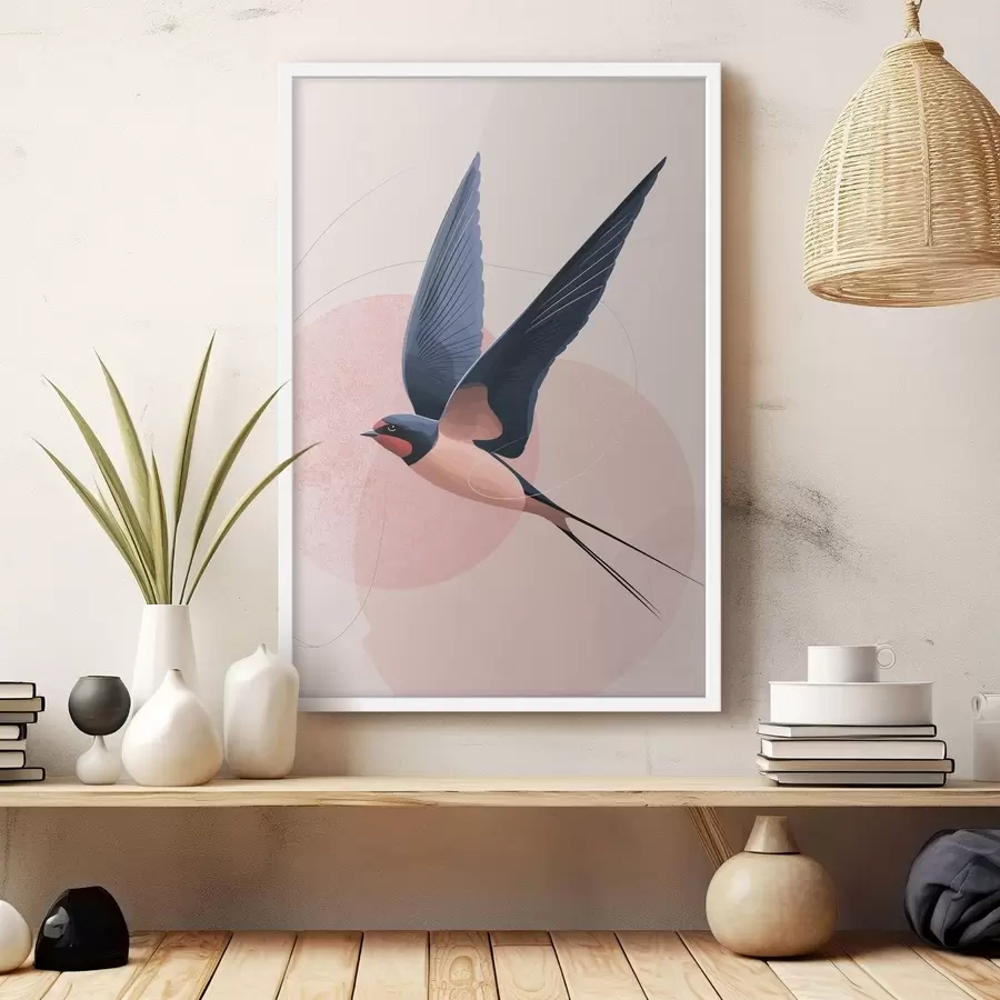 Fototapetai Skrendančio paukščio siluetas f48456