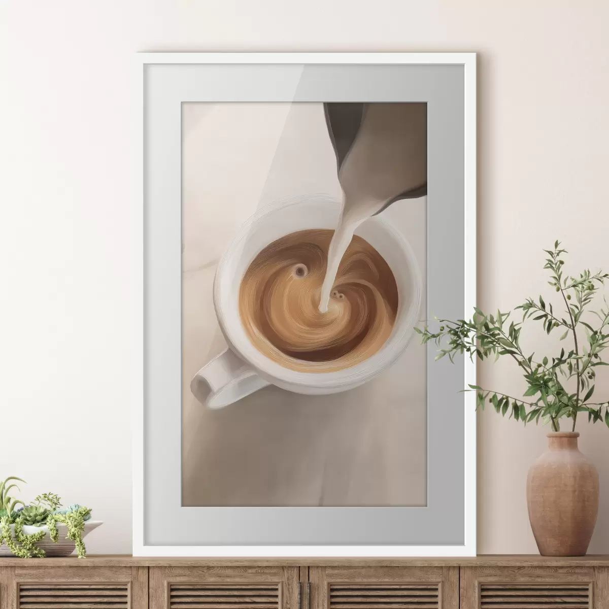 Plakatas Kavos puodelis iš arti f48475