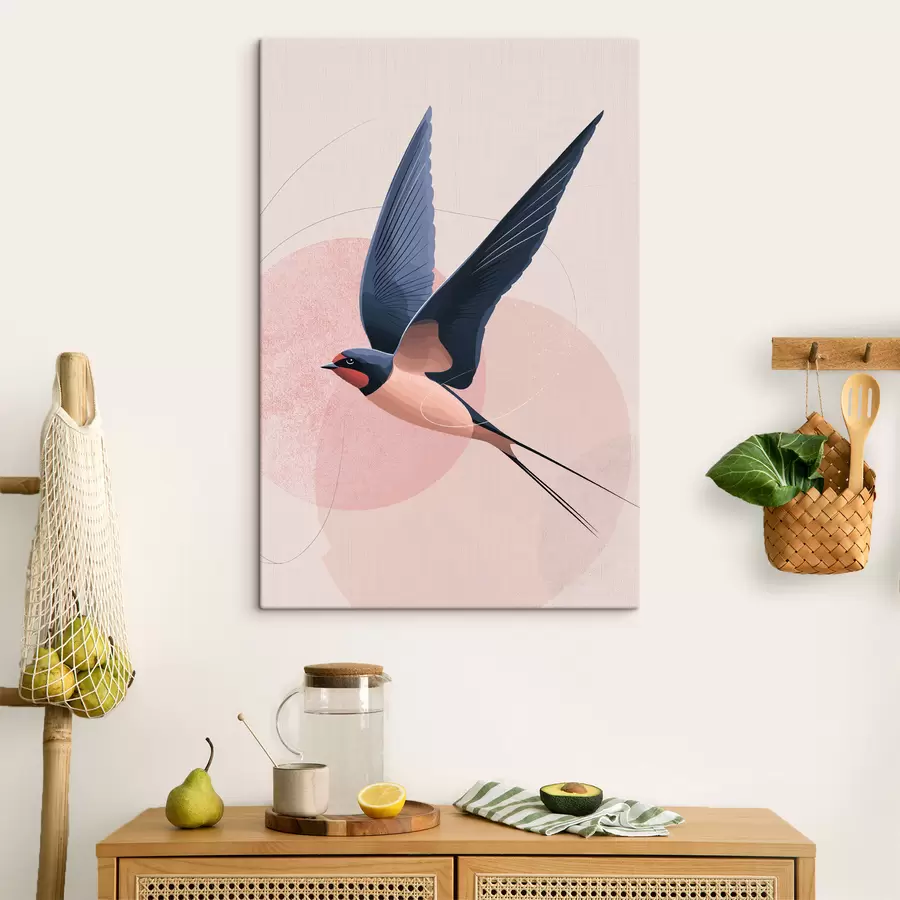 Paveikslėlis Skrendančio paukščio siluetas s48456