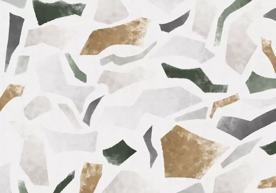 Fototapetai Abstrakčios tekstūros fragmentai žalios ir smėlio spalvų tonais w05146