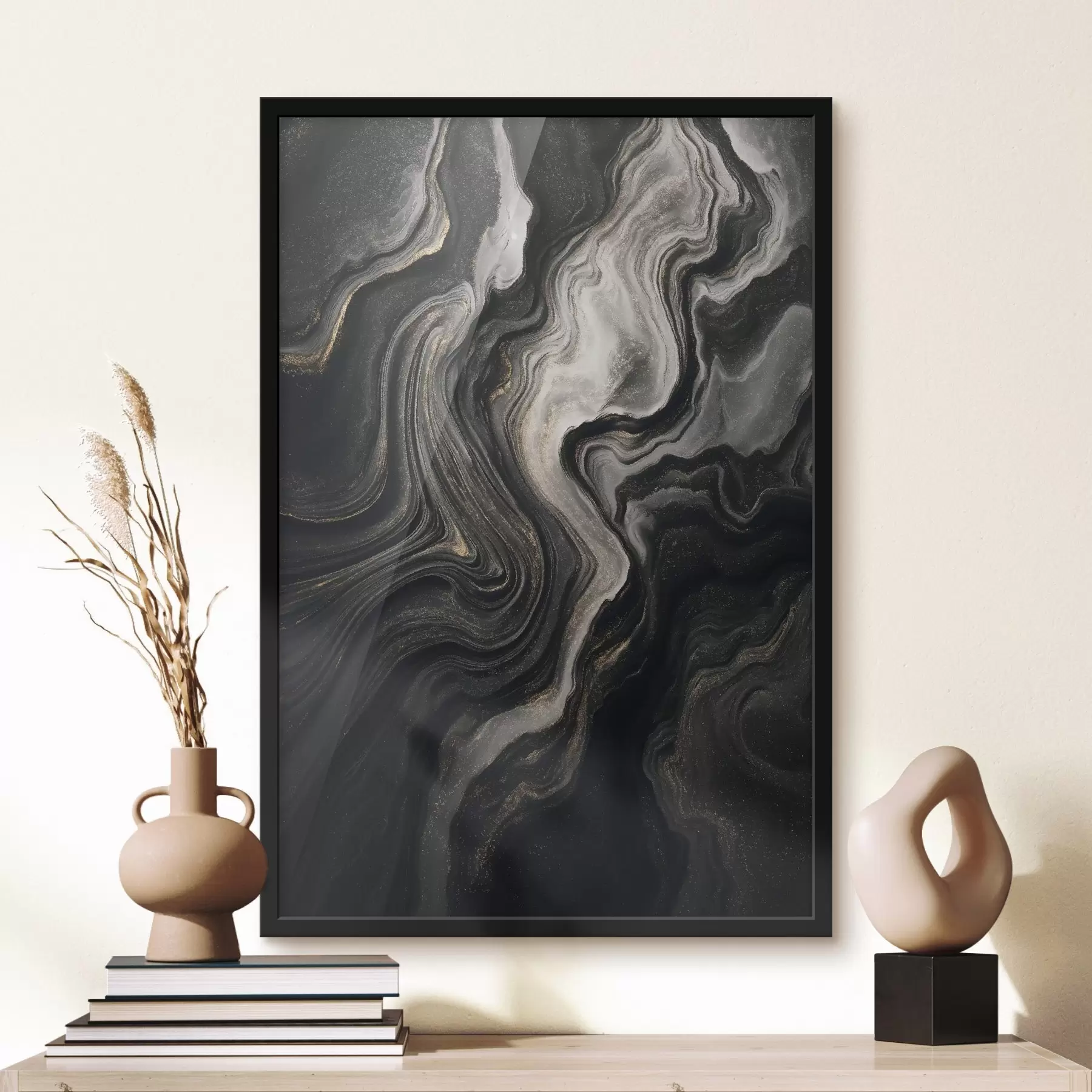 Fototapetai Juodas marmuras su dryželiais f48482