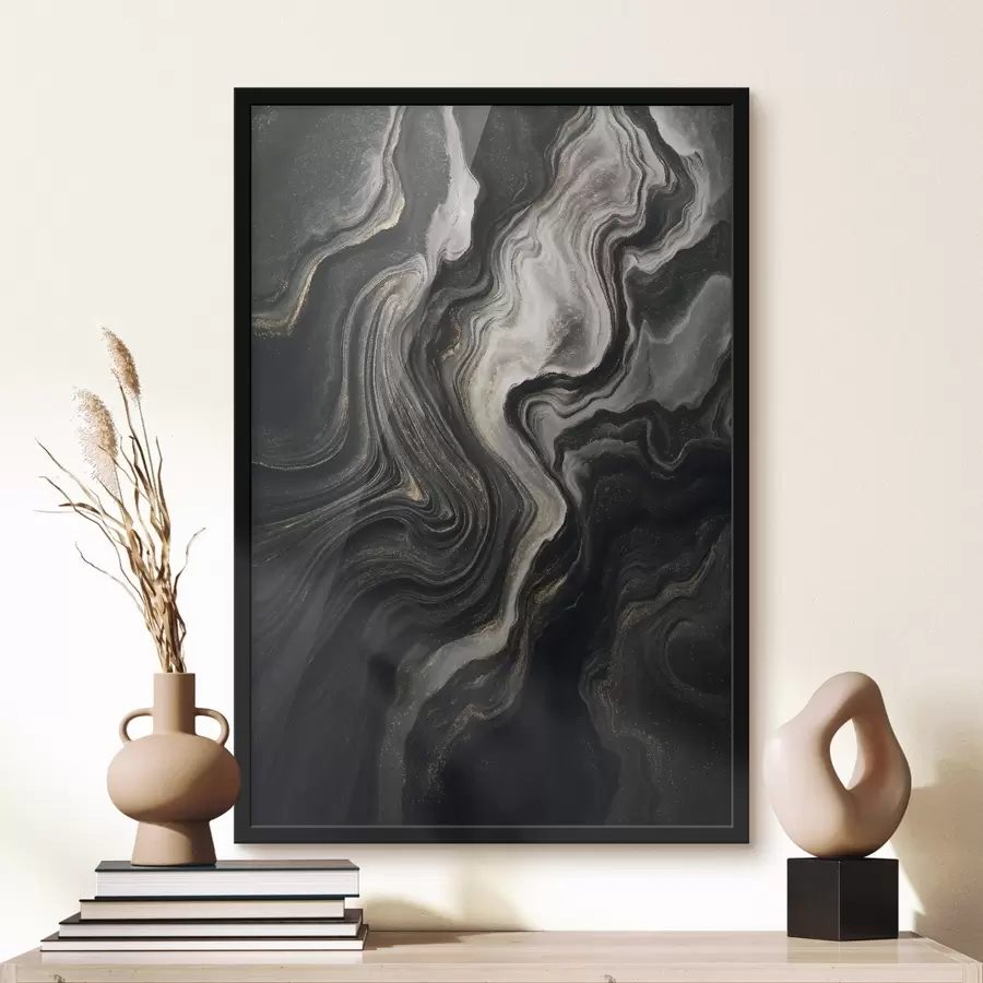 Fototapetai Juodas marmuras su dryželiais f48482