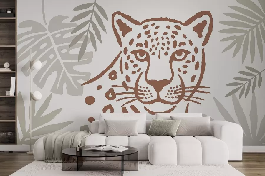 Fototapetai Leopardas tarp lapijos w05396v1