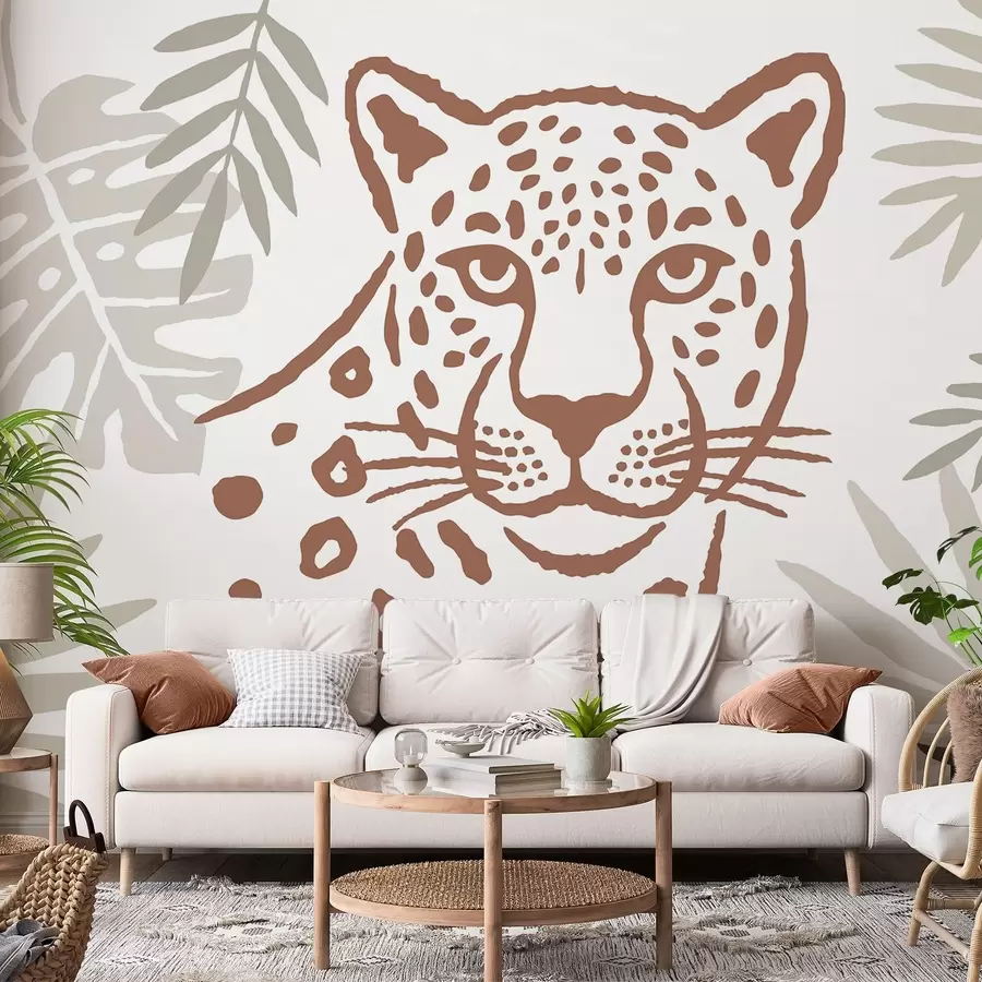 Fototapetai Leopardas tarp lapijos w05396v1