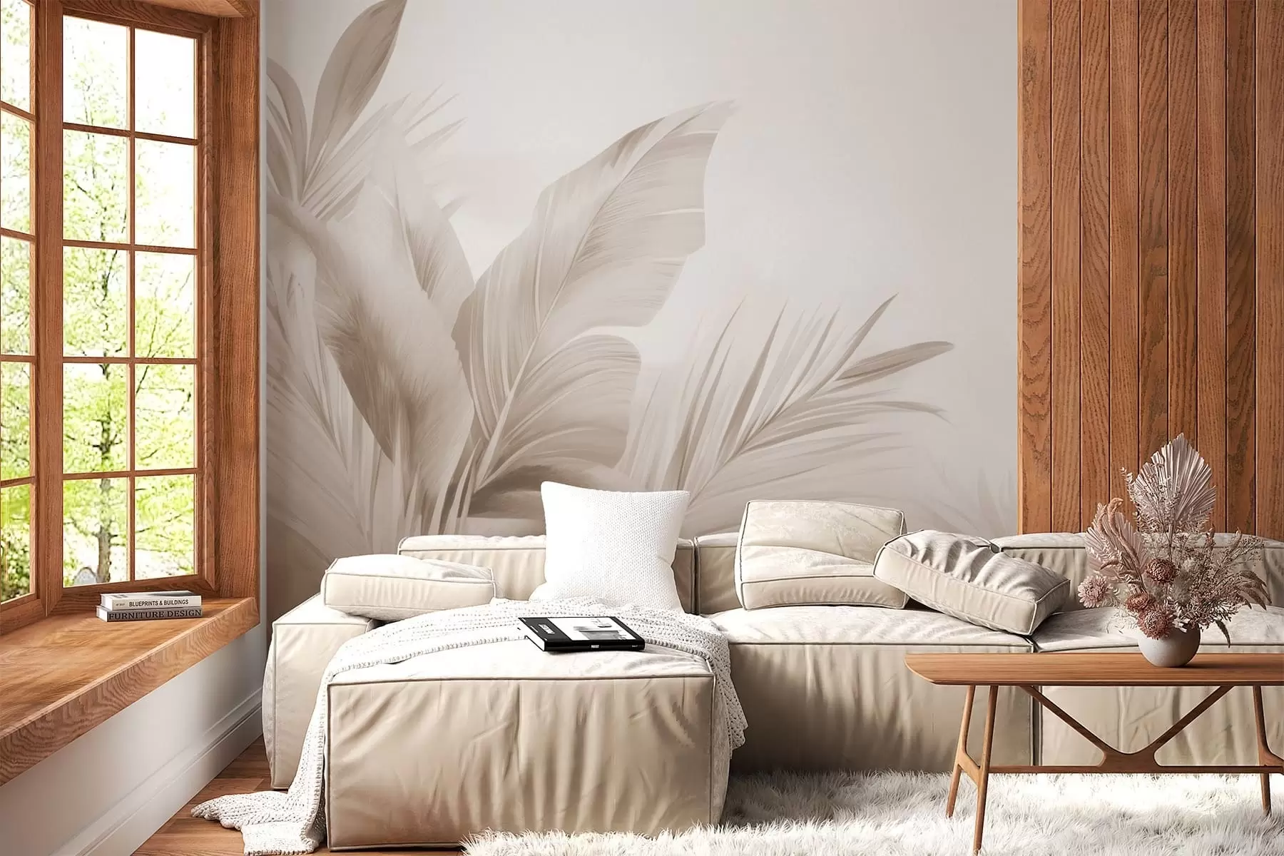 Fototapetai Bananų lapai, ilgi lapai w05377