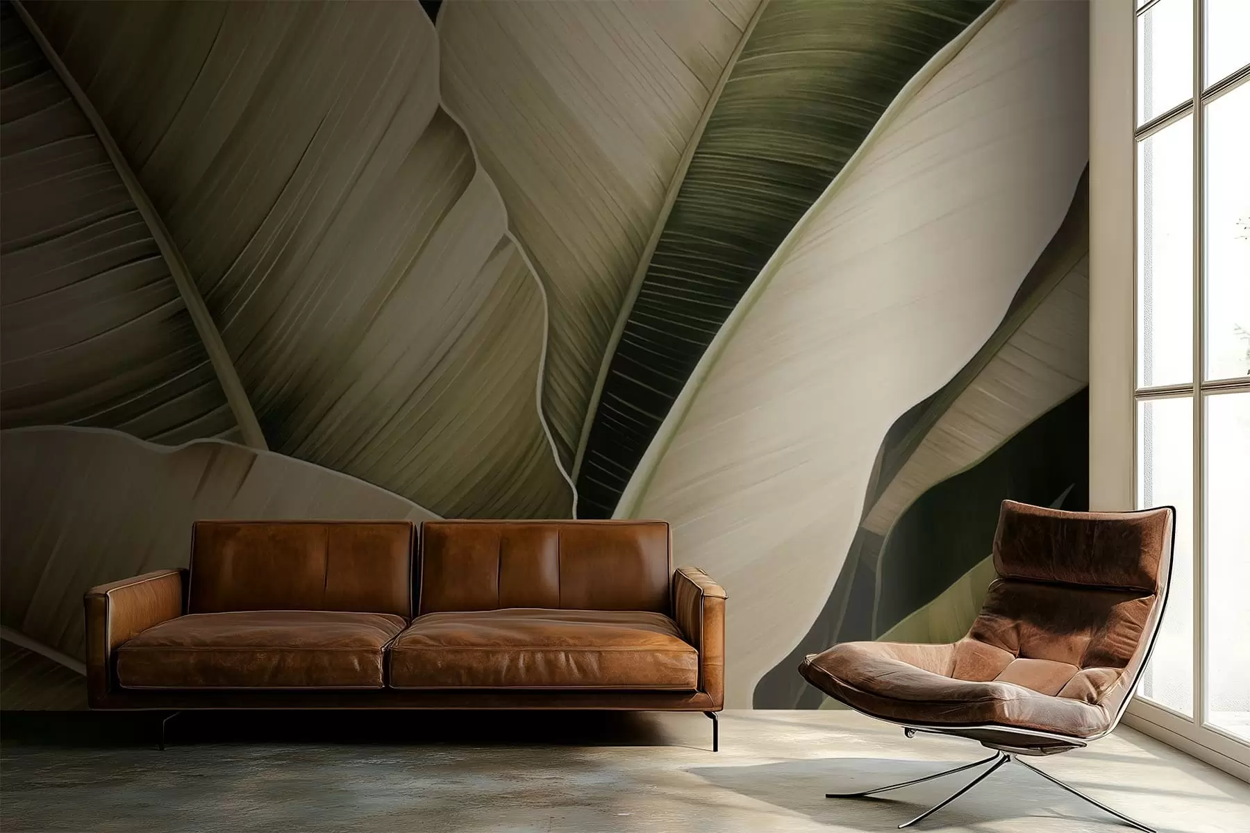 Fototapetai Bananų lapai, ilgi lapai w05403