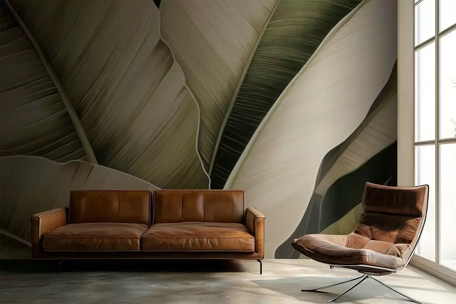 Fototapetai Bananų lapai, ilgi lapai w05403