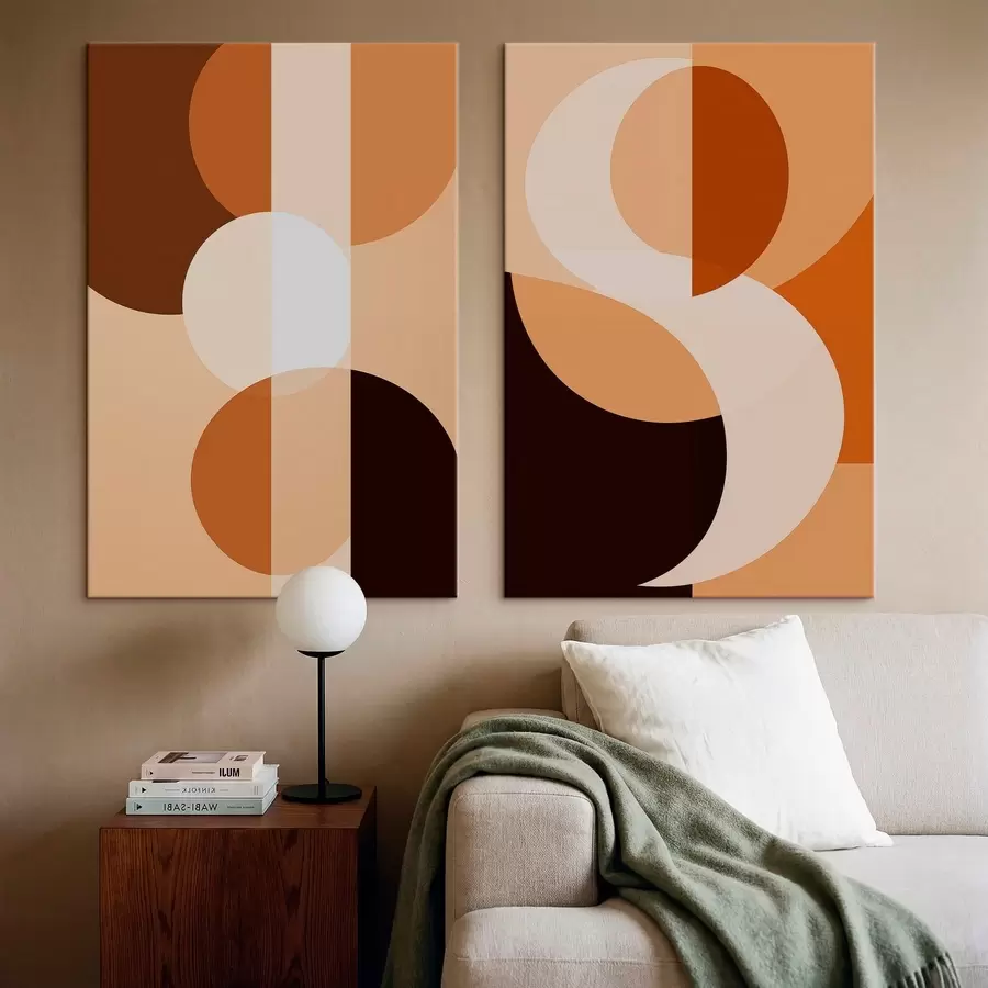 Paveikslėlis Abstrakčios geometrinės figūros šiltų atspalvių m30242