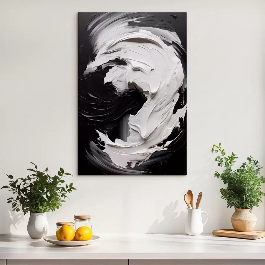 Paveikslėlis Abstrakčios juodos ir baltos tekstūruotos linijos s48333