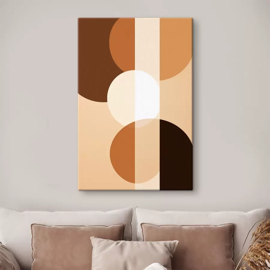 Paveikslėlis Geometriniai apskritimai ir figūros šiltų atspalvių s48350