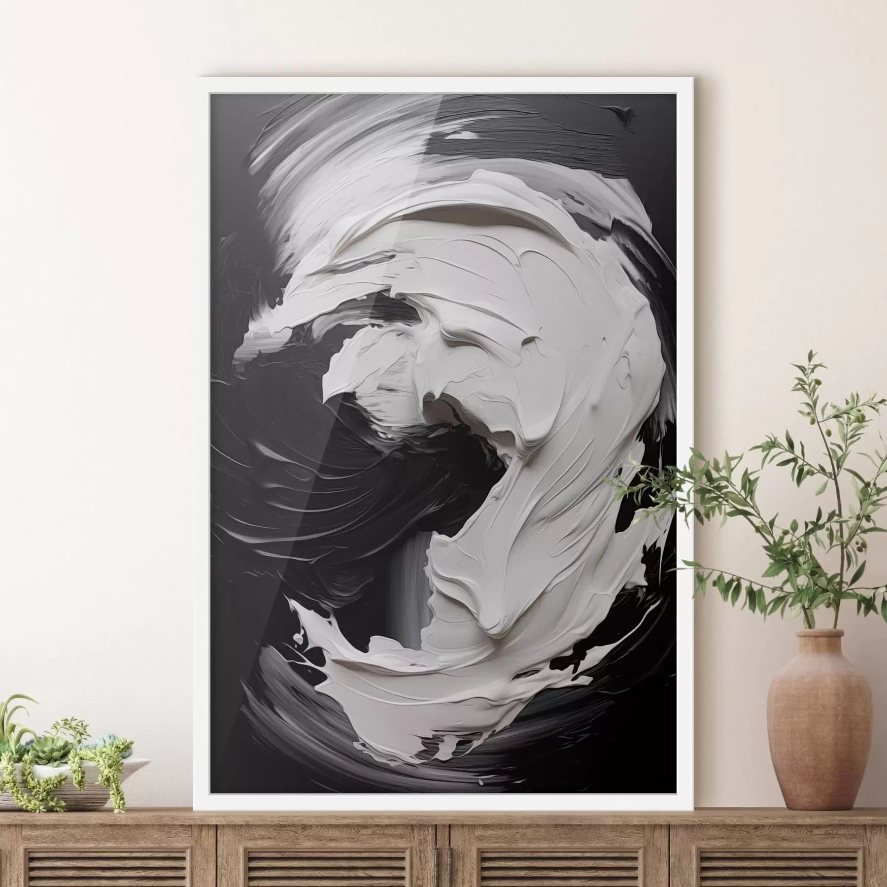 Paveikslėlis Abstrakčios juodos ir baltos tekstūruotos linijos f48333