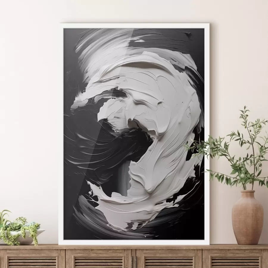 Fototapetai Abstrakčios juodos ir baltos tekstūruotos linijos f48333