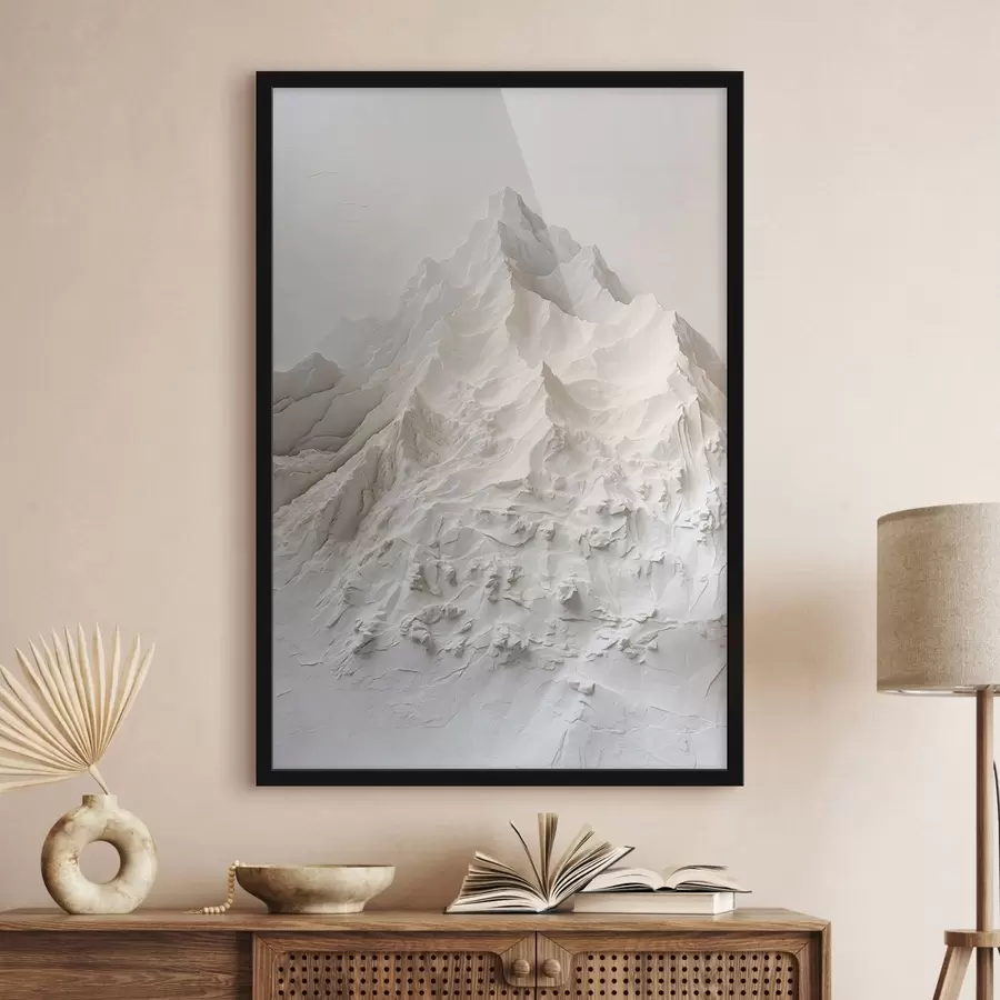 Fototapetai Tekstūruotos abstrakčios kalnų formos šviesiomis spalvomis f48495