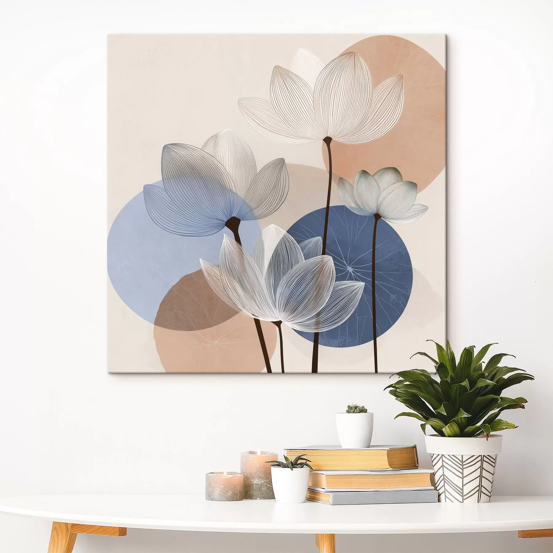 Paveikslėlis Abstraktus lotosas su apskritimais s48277