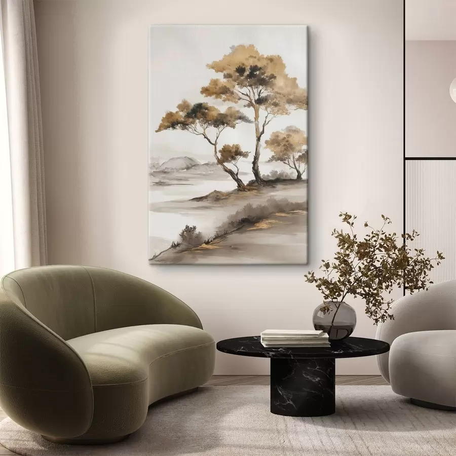 Paveikslėlis Abstraktus peizažas su medžiais s48512