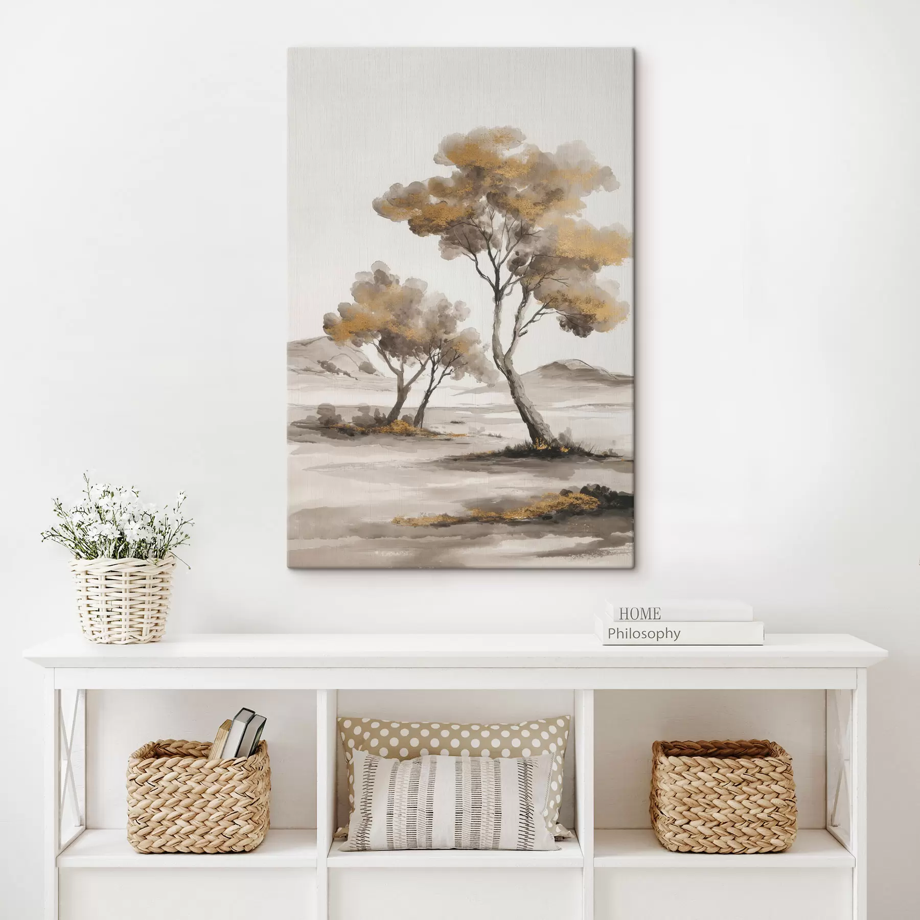 Paveikslėlis Abstraktus peizažas su medžiais s48513