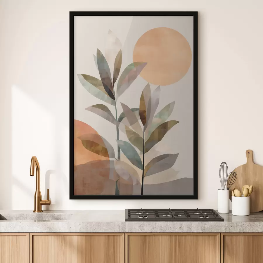 Fototapetai Abstrakčios augalų lapai f48519