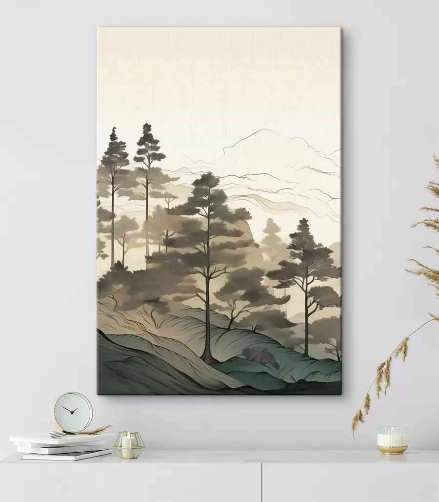 Paveikslėlis Rūko apgaubtas miškas aušroje s48539