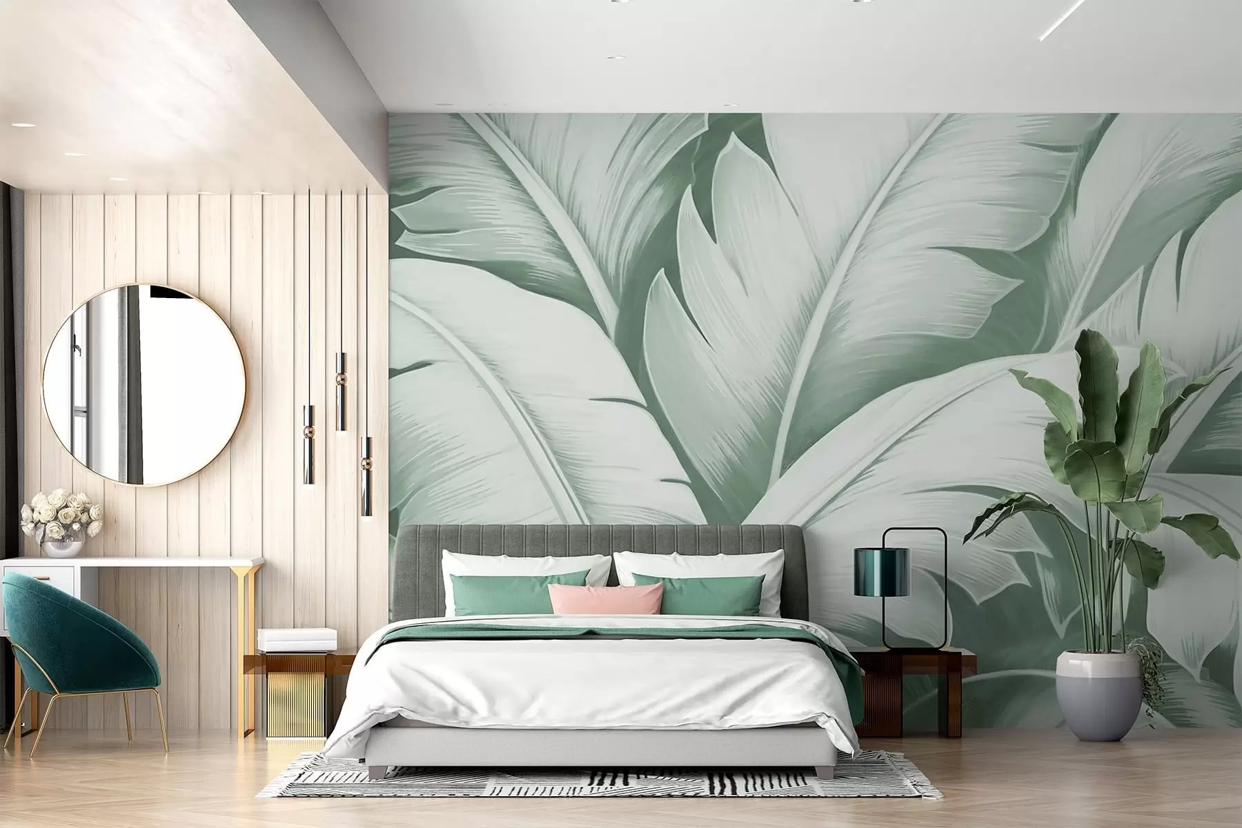 Fototapetai Dideli bananų lapai w04991v3